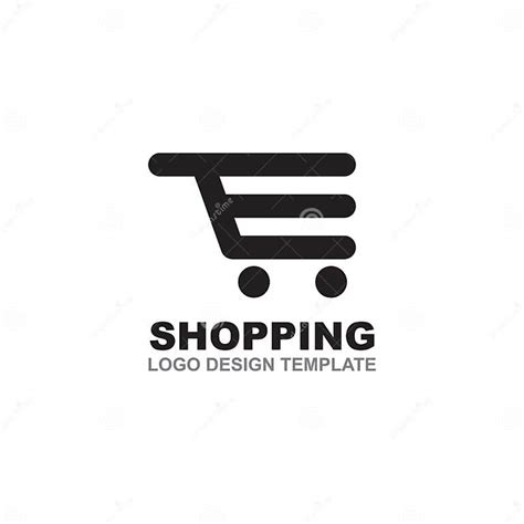 Shopping Cart Logo Design Vector Template Stock Vector Illustration
