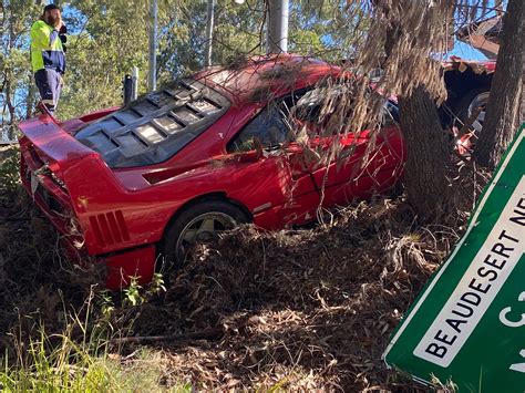 Ferrari F40 Crashed In Australia Was Uninsured On Final Drive Before