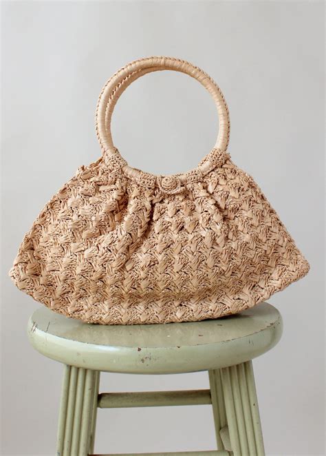Vintage 1960s Ritter Woven Straw Purse Raleigh Vintage