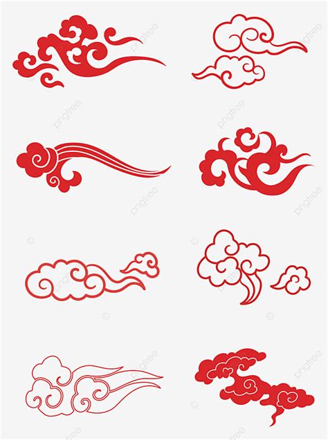 Auspicious Clouds Vector Hd Images Chinese Auspicious Red Cloud Moire