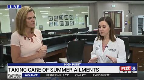 Wghp Fox8 Dr Greene Discusses Taking Care Of Summer Ailments High