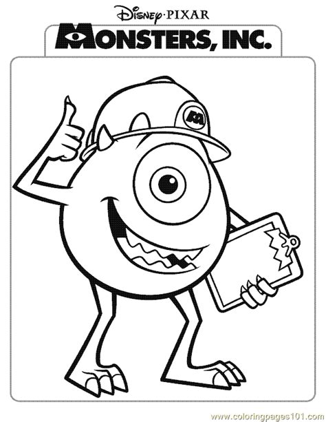 Monsters Inc Printable Coloring Pages Coloring Home