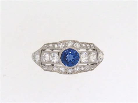 Art Deco Sapphire And Diamond Cluster Ring Berridges Jewellers