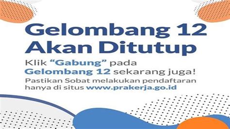 Daftar kartu pra kerja 2021 bisa dilakukan secara online melalui situs www.prakerja.go.id. CONTOH SMS Lolos Seleksi Gelombang 12 - Klik Gabung dan ...