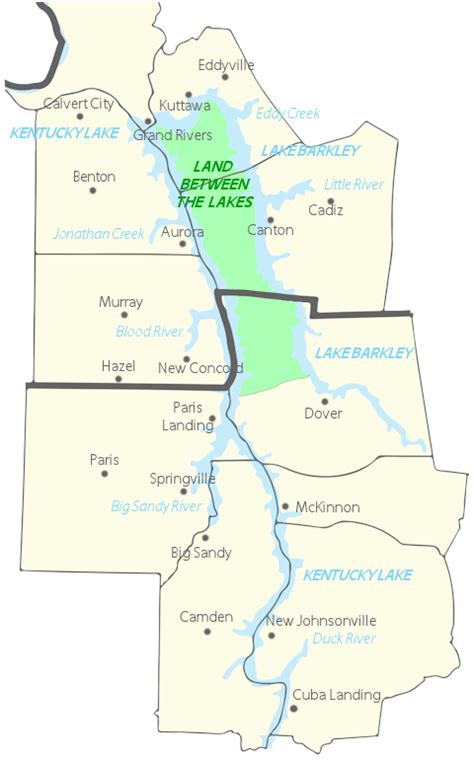Kentucky Lake Tennessee Map