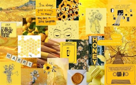 Light Yellow Aesthetic Collage Wallpaper Laptop Jule Freedom Sahida