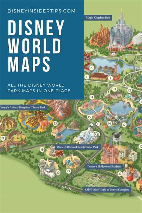2021 Disney World Map Disney Insider Tips In 2021 Disney World Map