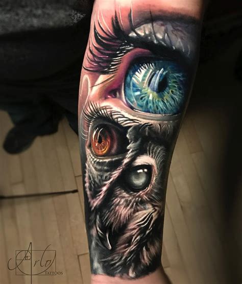 Owl And Human Eyes Best Tattoo Design Ideas