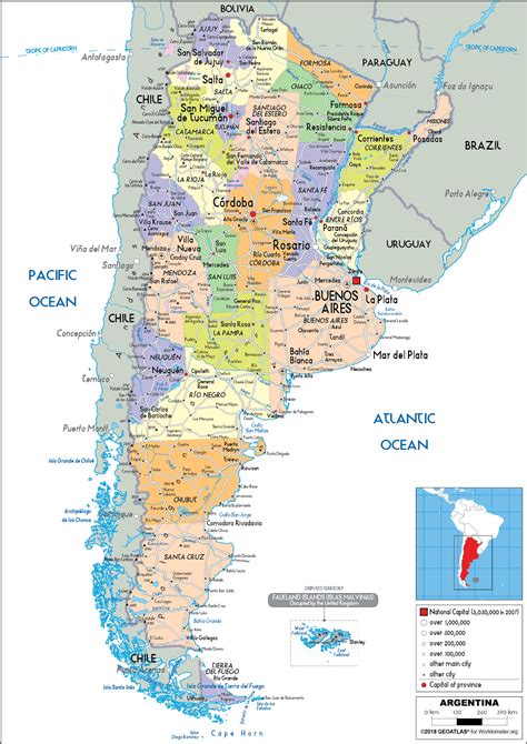 Political Map Of Argentina