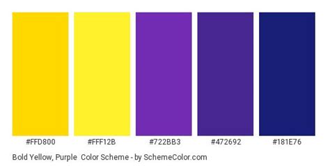 Bold Yellow Purple And Blue Color Scheme