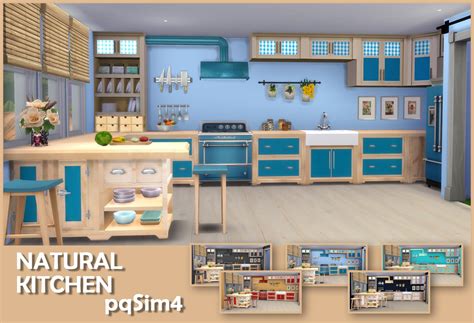 Sims 4 Ccs The Best Natural Kitchen By Pqsim4