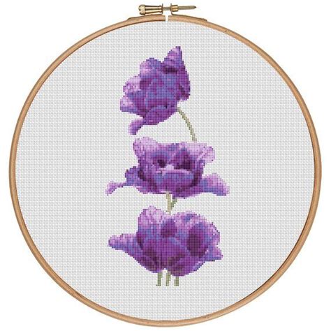 Counted cross stitch pattern in pdf format. MORE for FREE - Tulips - Counted Cross stitch pattern PDF ...