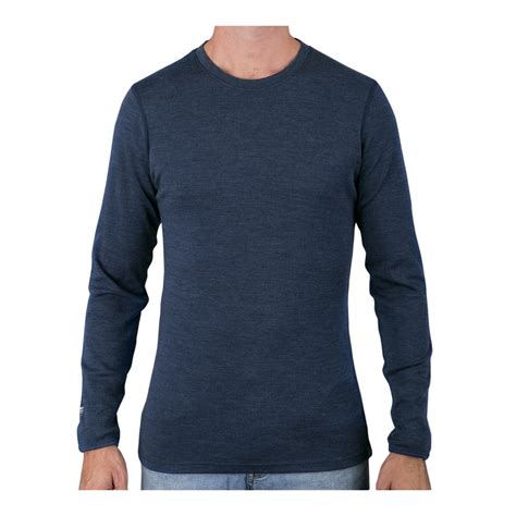 meriwool mens base layer 100 merino wool midweight long sleeve thermal shirt