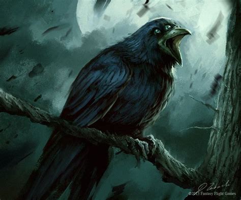 Three Eyed Crow Raven Art Children Of The Forest Raven