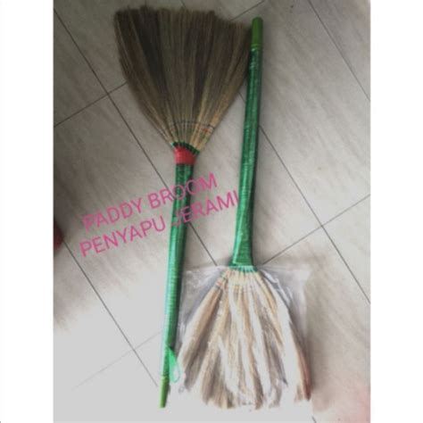 Lidi Broom Padi Penyapu Lembut Buluh Gantung Raya Paddy Broom Murah