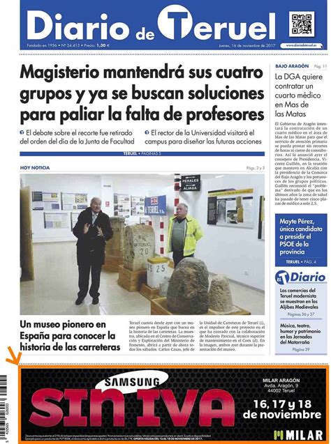 Publicidad En La Edición Impresa De Diario De Teruel