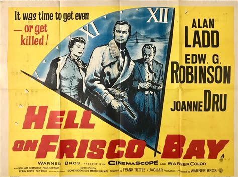 Hell On Frisco Bay Original Movie Quad Film Poster 1955 Alan Ladd