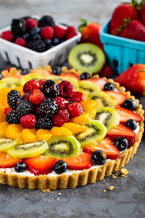 Easy Fruit Tart Recipe No Bake Cheesecake Crazy For Crust