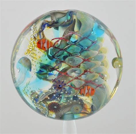 Lampwork Aquarium Bead With Clownfish And Jellyfish Focal Or Etsy