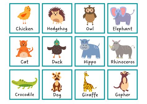 Animales En Inglés Up Master