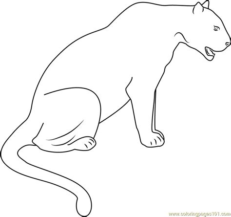 Panther Black Seet Coloring Page for Kids - Free Panther Printable Coloring Pages Online for
