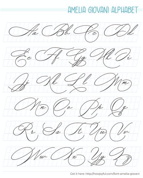 Calligraphy Alphabet Different Styles Of Writing Letters Handwriting