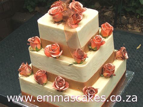 3 Tier Square Wedding Cake Square Wedding Cake With White Flickr