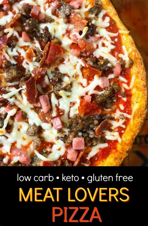 Meat Lovers Low Carb Pizza This Gluten Free Keto Pizza Is Made With