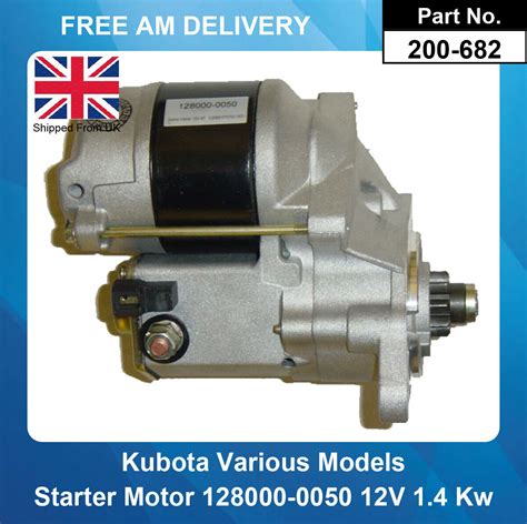 Starter Motor For Kubota Bx1500 Bx1800 Bx1830 Bx2230 19269 63013 228000