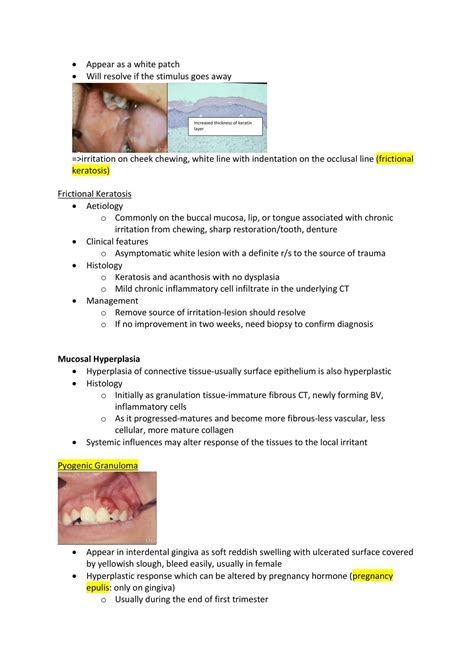 Dent362 Oral Pathology Complete Study Notes Dent362 Biomedical