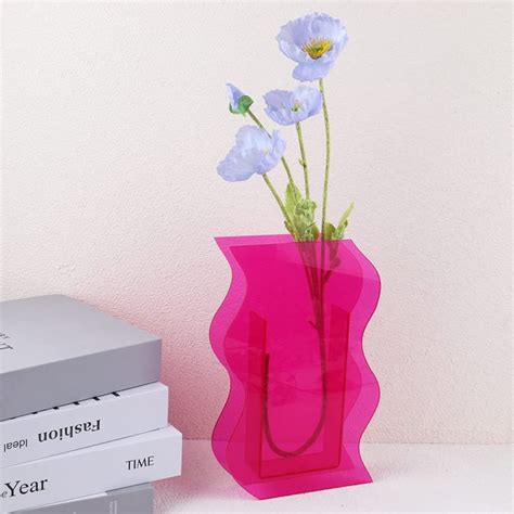 A Hot Pink Vase Daizysight Acrylic Flower Vase Barbiecore Home Decor