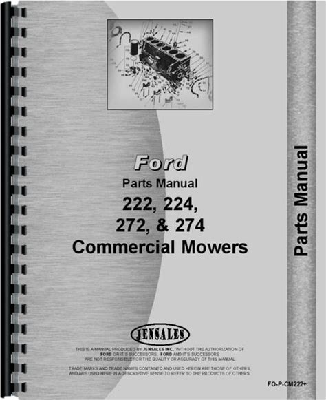 Ford Cm224 Commercial Mower Parts Manual