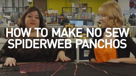 How To Make A No Sew Spiderweb Poncho Diy Halloween Costume Crafty At Home Youtube