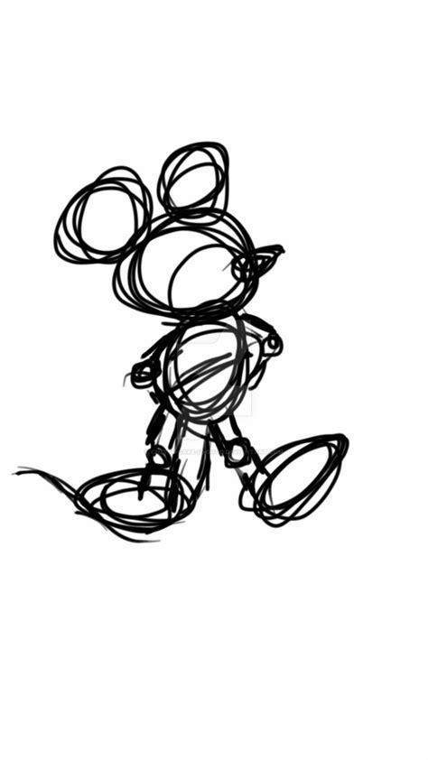 Mickey Mouse Sketch By Cheese Cake Iz Good On Deviantart
