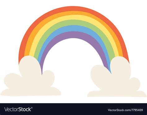 Cartoon Rainbow Royalty Free Vector Image Vectorstock