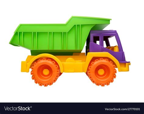 Children Toy Truck Vector Illustration On A White Isolated Background