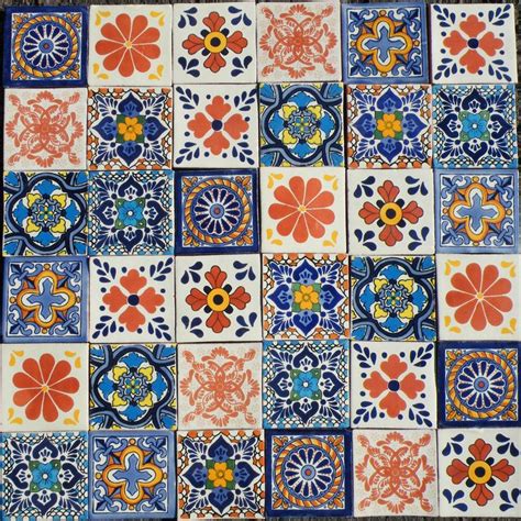 36 Authentic Mexican Tiles 105x105cms Laguna Mix Tiles Mexican