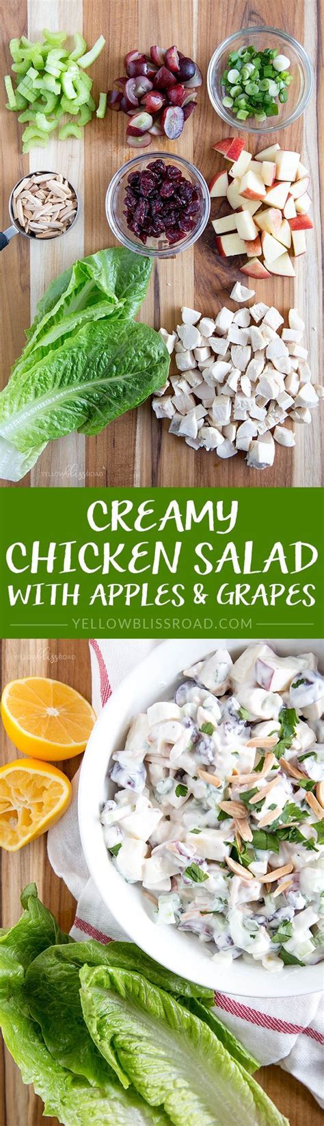 You can stir in a multitude of spices, herbs, fruits, and veggies and come away with a myriad of amazing flavor combinations. Creamy Chicken, Apple & Grape Salad | YellowBlissRoad.com ...