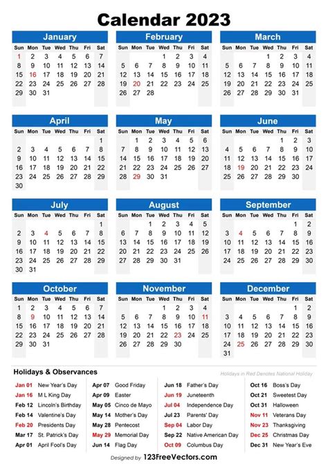 Free 2023 Holiday Calendar Holiday Calendar Calendar Calendar