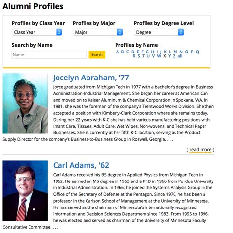 Alumni Profiles Webmasters Blog