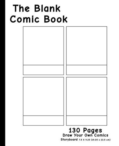 Blank Comic Book Storyboard Layout Blank Comic Book Sketch Etsy