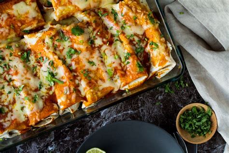 Cheesy Beef And Beans Enchiladas With Homemade Enchilada Sauce Recipe Hot Sex Picture