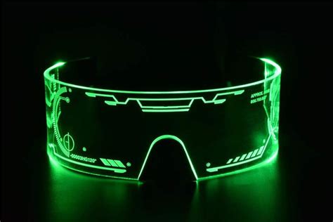 green vaporwave led visor glasses perfect for cosplay and etsy in 2021 green vaporwave
