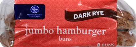 Kroger Dark Rye Jumbo Hamburger Buns Oz Pay Less Super Markets
