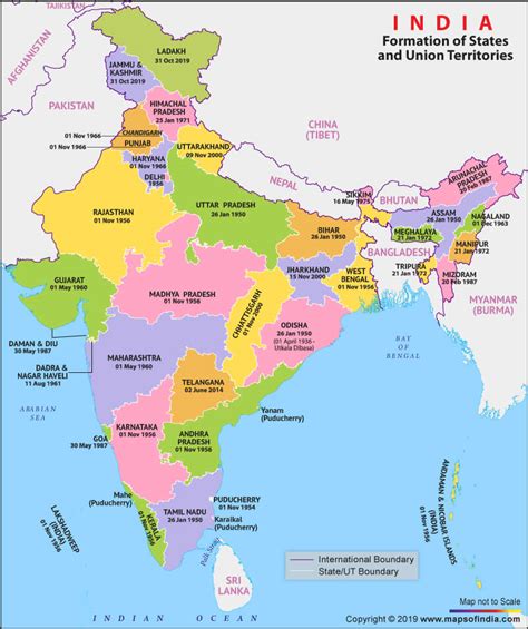 States And Capitals In India List Of State UT