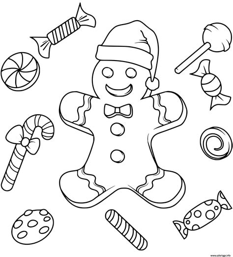 Coloriage monsieur biscuit noel  JeColorie.com