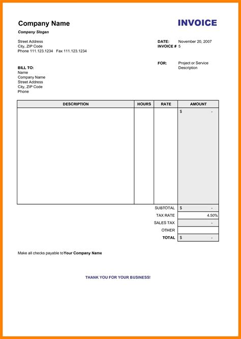 Free Editable Receipts Invoice Template Download