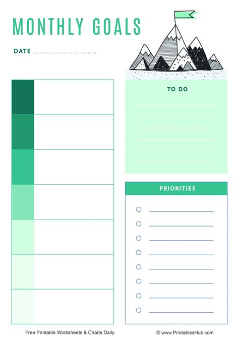 Free Goal Planner Printables