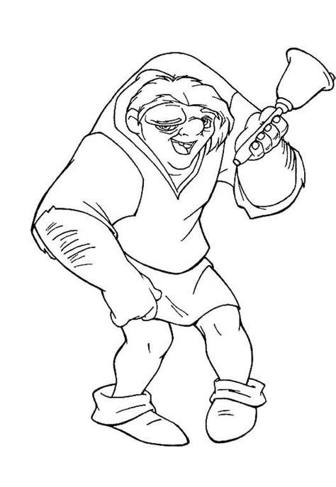Quasimodo Ringing The Bell In The Hunchback Of Notre Dame Coloring Page