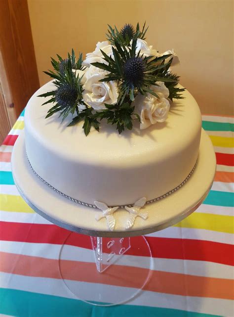 Scottish Thistle Wedding Cake Thistle Wedding Cake Cake Wedding Cakes